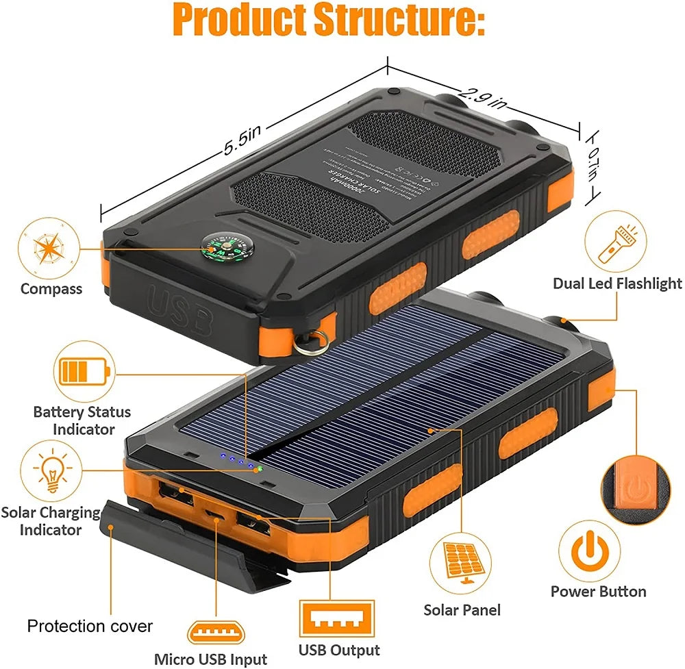 SunCharge™ Portable Solar Power Bank